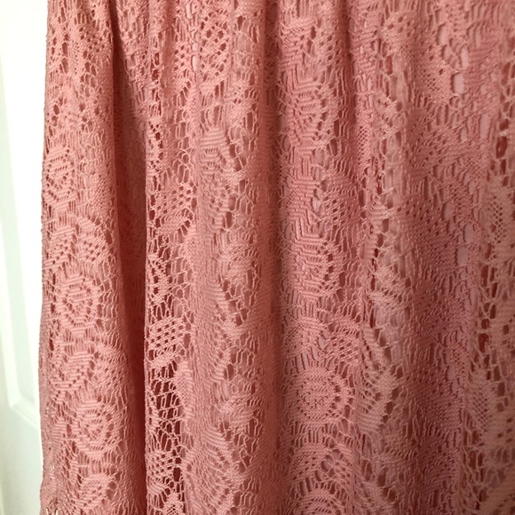 stitchBtween Sleeveless Salmon Color Crochet Dress - Picture 3 of 7